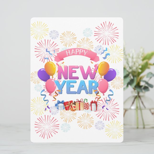 Happy new year invitation (Standing Front)