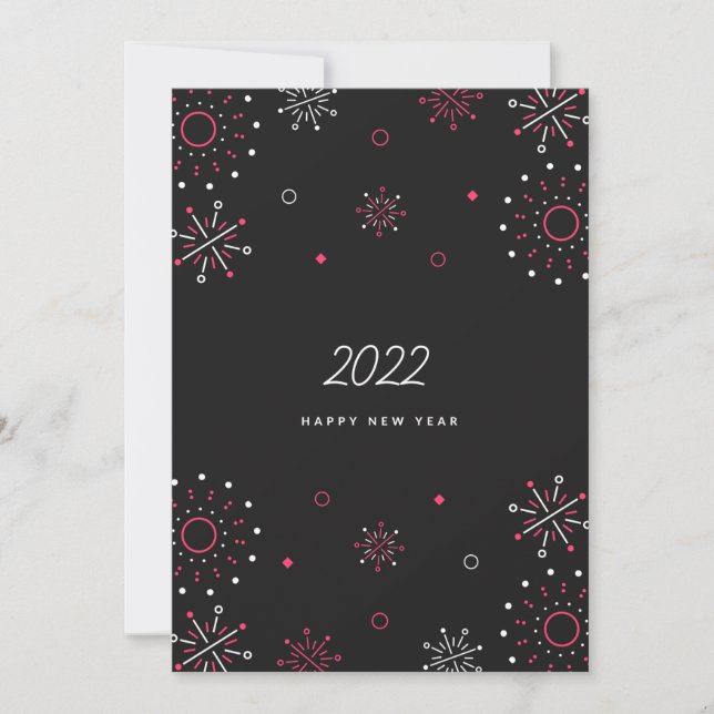Happy new year invitation card (Front)