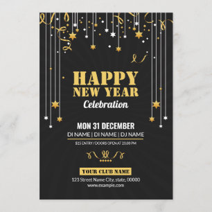 Happy New Year Invitation Flyer