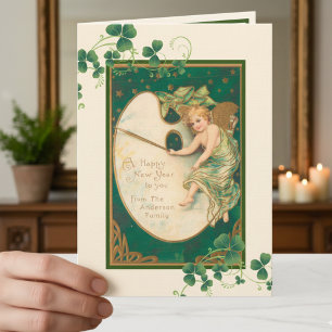 Happy New Year Irish Prayer Blessing Religious   Card
