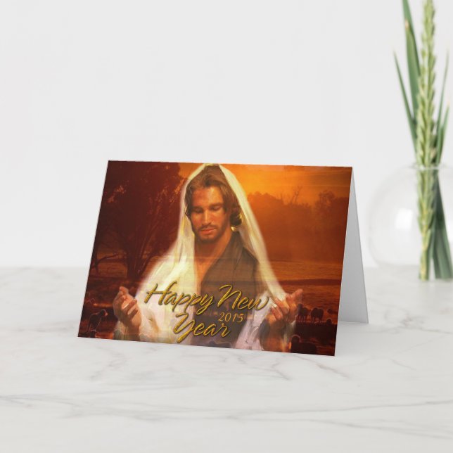 Happy New Year Jesus 2015 Cards (Front)