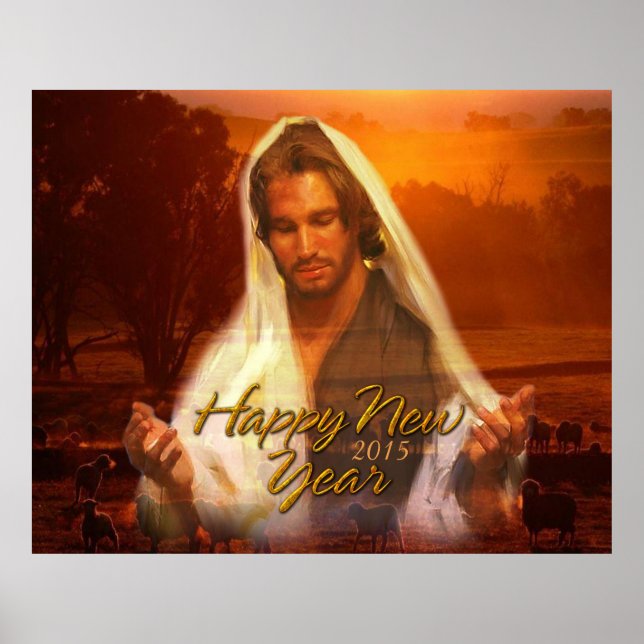 Happy New Year Jesus 2015 Poster (Front)