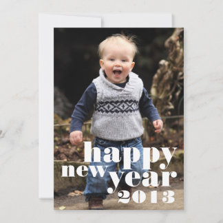 Happy new year just your family photo newsletter holiday card