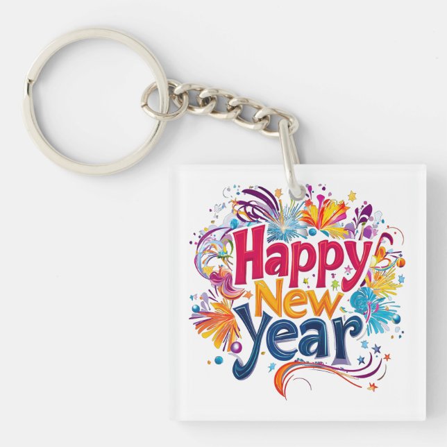Happy New Year Key Ring (Front)