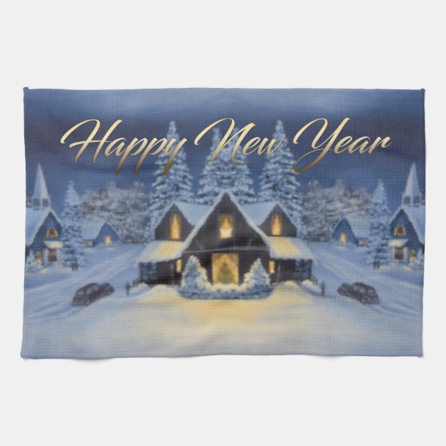 Happy New Year Kitchen Towel (Horizontal)