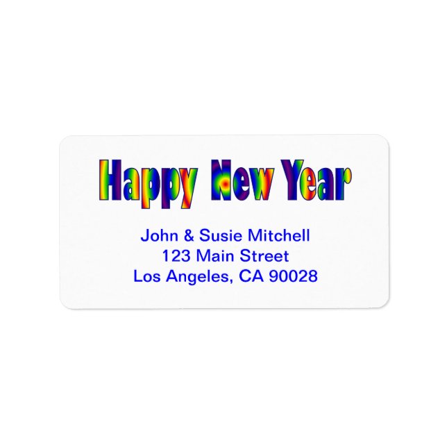 Happy New Year Label (Front)