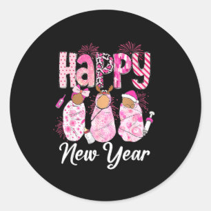 Happy New Year Labor &amp; Delivery L&amp;d Nurse  Classic Round Sticker