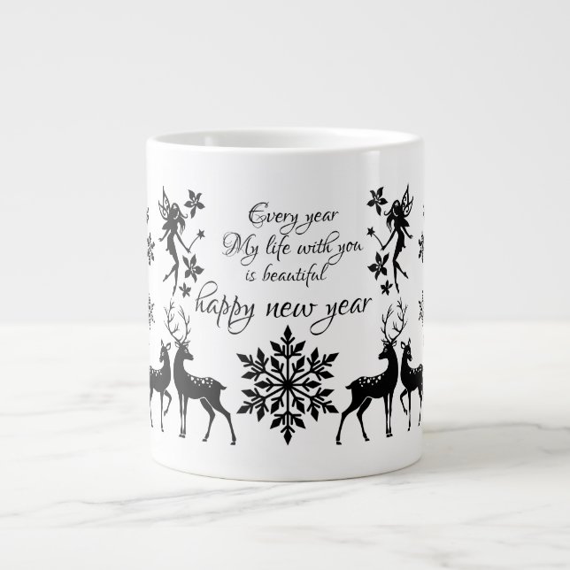 happy new year  large coffee mug (Front)