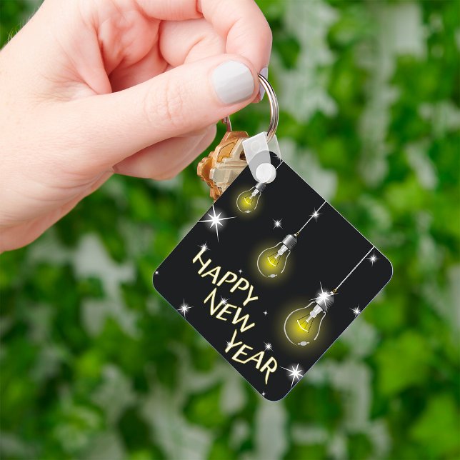 Happy New Year Lightbulbs Keychain (Creator Uploaded)