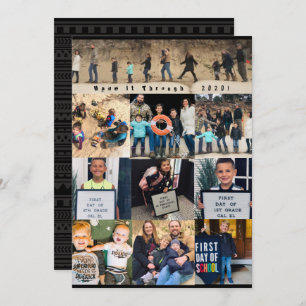 Happy New Year Made it Thru Family Photo Collage Invitation