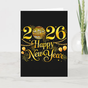 Happy New Year Matching New Year Eve Party Disco B Card