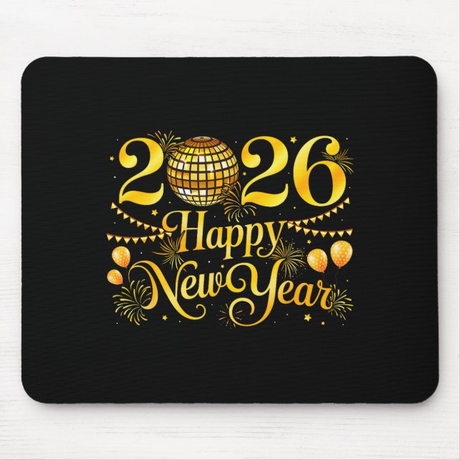 Happy New Year Matching New Year Eve Party Disco B Mouse Mat (Front)