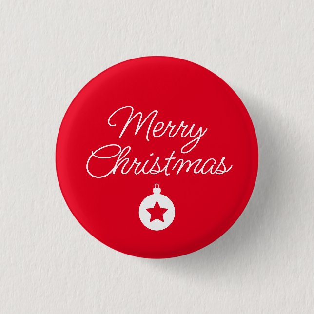 Happy New Year Merry Christmas Holiday Season 3 Cm Round Badge (Front)