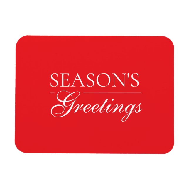 Happy New Year Merry Christmas Holiday Season Card Magnet (Horizontal)