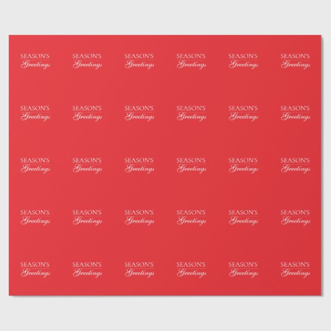 Happy New Year Merry Christmas Holiday Season Card Wrapping Paper (Flat)