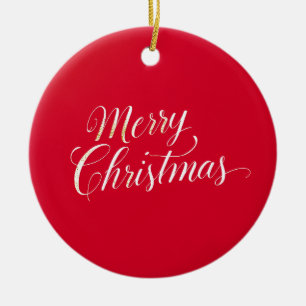 Happy New Year Merry Christmas Holiday Season Ceramic Tree Decoration