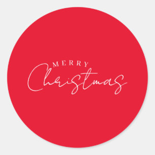 Happy New Year Merry Christmas Holiday Season Classic Round Sticker