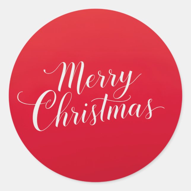 Happy New Year Merry Christmas Holiday Season Classic Round Sticker (Front)