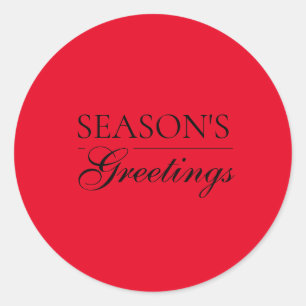 Happy New Year Merry Christmas Holiday Season Classic Round Sticker