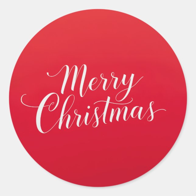 Happy New Year Merry Christmas Holiday Season Classic Round Sticker (Front)