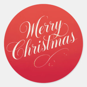 Happy New Year Merry Christmas Holiday Season Classic Round Sticker
