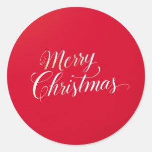 Happy New Year Merry Christmas Holiday Season Classic Round Sticker