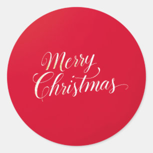 Happy New Year Merry Christmas Holiday Season Classic Round Sticker