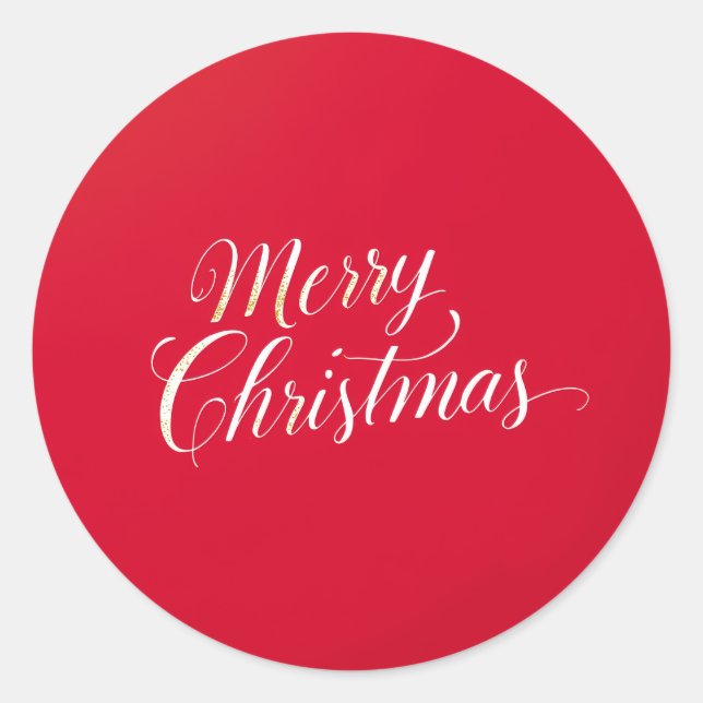 Happy New Year Merry Christmas Holiday Season Classic Round Sticker (Front)