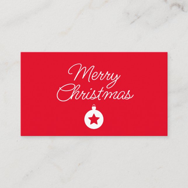 Happy New Year Merry Christmas Holiday Season Enclosure Card (Front)