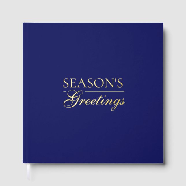 Happy New Year Merry Christmas Holiday Season Guest Book (Front)