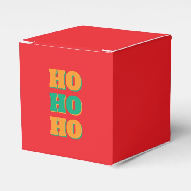 Happy New Year Merry Christmas Holiday Season HoHo Favour Box (Front Side)