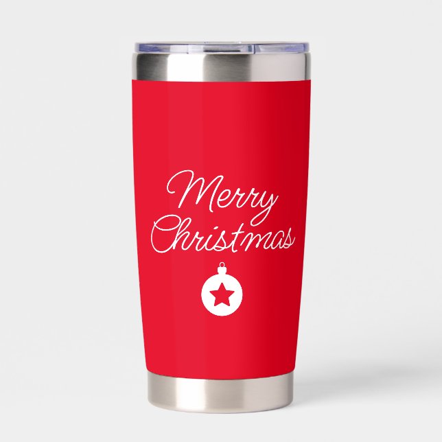 Happy New Year Merry Christmas Holiday Season Insulated Tumbler (Front)