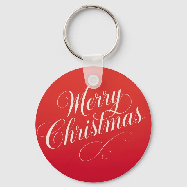 Happy New Year Merry Christmas Holiday Season Key Ring (Front)