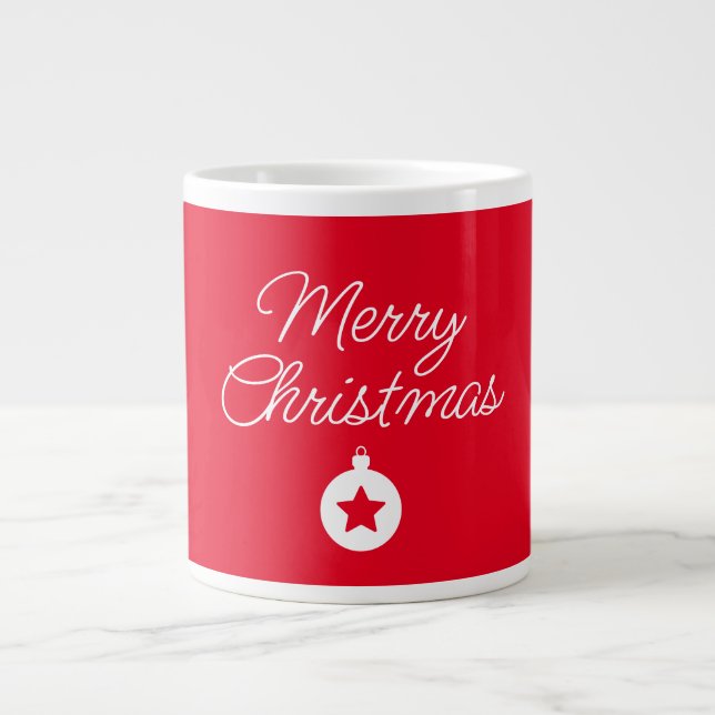 Happy New Year Merry Christmas Holiday Season Large Coffee Mug (Front)