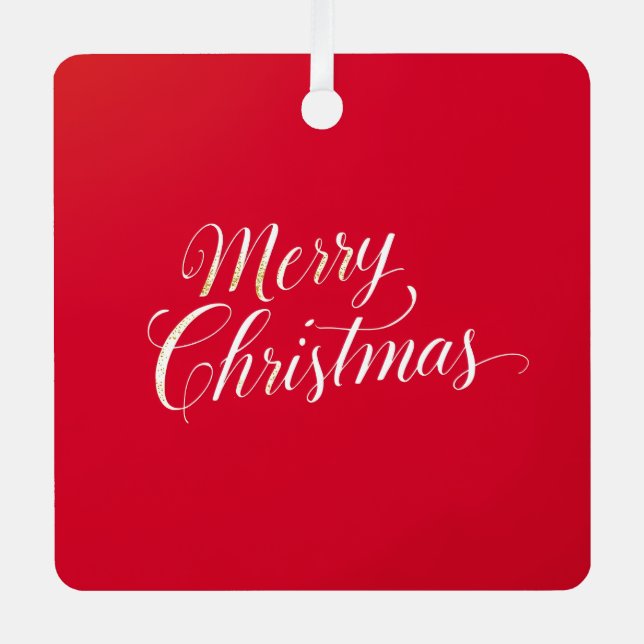 Happy New Year Merry Christmas Holiday Season Metal Tree Decoration (Front)