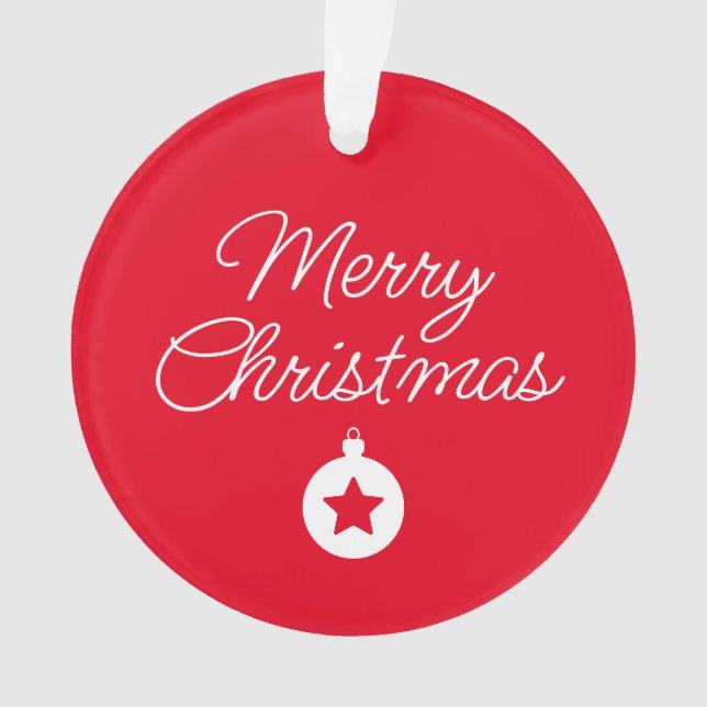 Happy New Year Merry Christmas Holiday Season Ornament (Front)