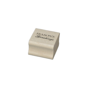Happy New Year Merry Christmas Holiday Season Rubber Stamp