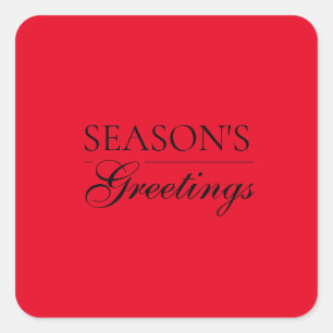 Happy New Year Merry Christmas Holiday Season Square Sticker
