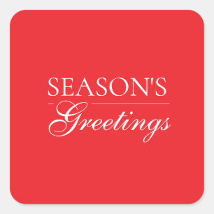 Happy New Year Merry Christmas Holiday Season Square Sticker