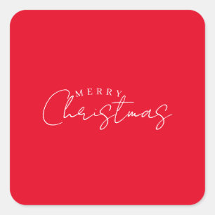 Happy New Year Merry Christmas Holiday Season Square Sticker