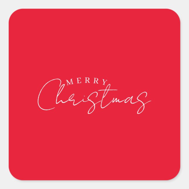 Happy New Year Merry Christmas Holiday Season Square Sticker (Front)