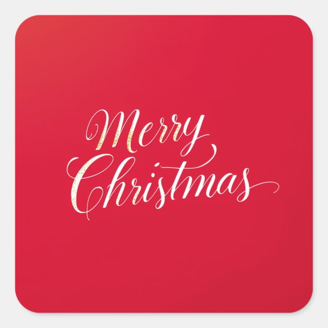 Happy New Year Merry Christmas Holiday Season Square Sticker (Front)