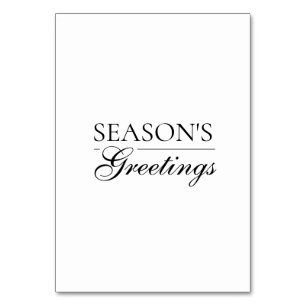 Happy New Year Merry Christmas Holiday Season Table Number