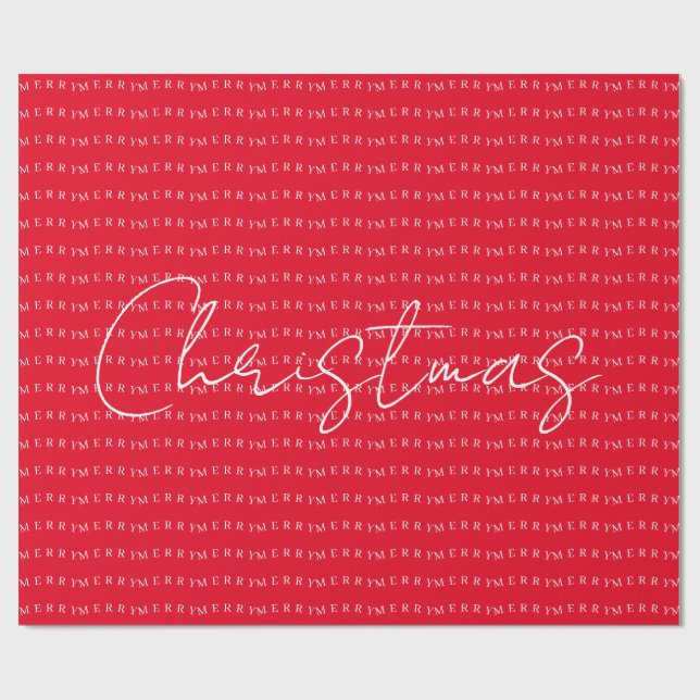 Happy New Year Merry Christmas Holiday Season Wrapping Paper (Flat)