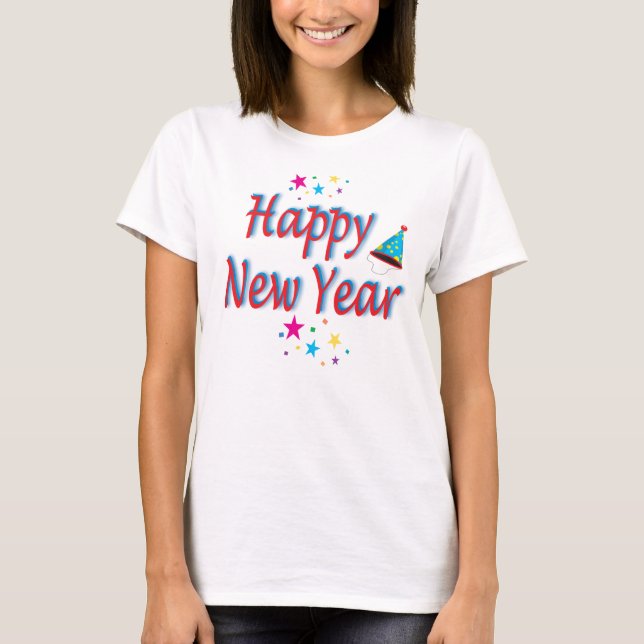 Happy New Year Message T-Shirt (Front)