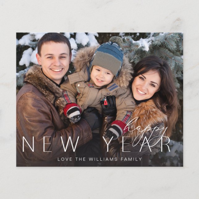 Happy New Year Minimalist Chic Photo 3 Flyer (Front)
