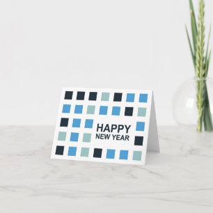 happy new year (mod squares) holiday card
