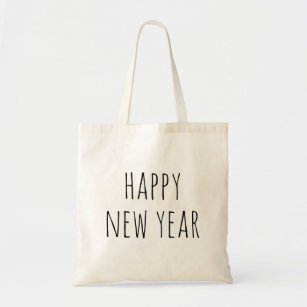 Happy New Year. Modern simple cute typography Tote Bag