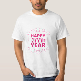 Happy New Year Modern Stylist  T-Shirt Design