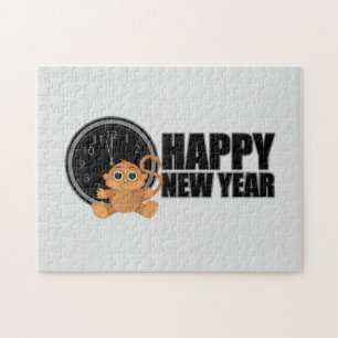 Happy New Year - Monkey Jigsaw Puzzle